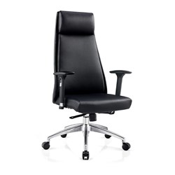 Sylex Mckinley Hi Back Chair PU Leather With Arms Black