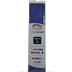 Rainbow Crepe Paper 500mmx2.5m Dark Blue Pack of 12