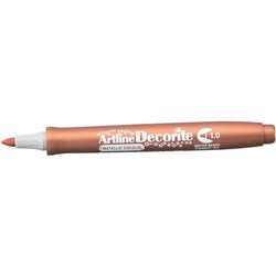Artline Decorite Metallic Markers Bullet 1.0mm Bronze Box Of 12