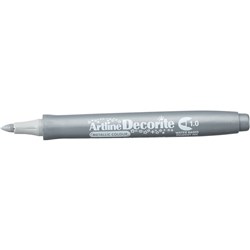 Artline Decorite Metallic Markers Bullet 1.0mm Silver Box Of 12