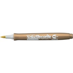 Artline Decorite Metallic Markers Brush Nib Gold Box Of 12