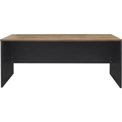 OM Premier Straight Desk 1800W x 900D x 720mmH Regal Walnut And Charcoal