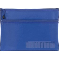Celco Pencil Case Name Twin Zip Large 350 x 180mm Blue