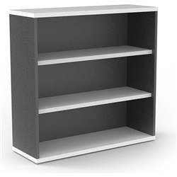 Rapidline Rapid Worker Bookcase 2 Shelves 900W x 315D x 900mmH White And Ironstone