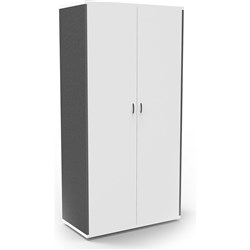 Rapidline Rapid Worker Lockable Cupboard 900W x 450D x 1800mmH White And Ironstone