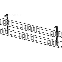 Rapidline Dual Tier Cable Basket Only 950mm Black