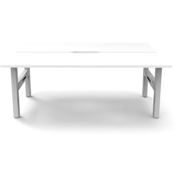 Rapidline Boost Static Back To Back Workstation 2 Person 1800Wx1500Dx730mmH White/White
