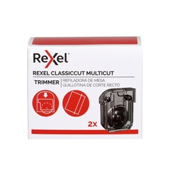 Rexel Replacement Straight Fixed Blade For ClassicCut MultiCut Trimmer Pack Of 2