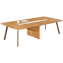Sylex Arbor Boardroom Table 3200W x 1300D x 720mmH American Walnut Timber Legs