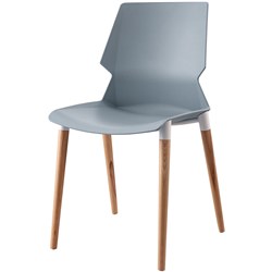 Sylex Prism 4 Leg Chair Polypropylene Grey Seat Beech Frame