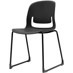 Sylex Pallete Chair Black Sled Base Black Polypropylene Seat And Back