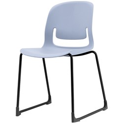 Sylex Pallete Chair Black Sled Base Grey Polypropylene Seat And Back