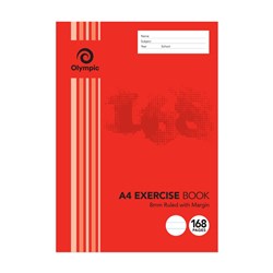 Olympic Exercise Book Ruled A4 8mm 168 Page