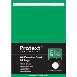 Protext Premium A4 Exercise Bk  Grid 5mm 64pg