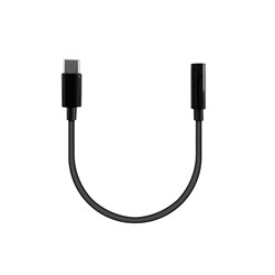 Shintaro Headphone Jack USB-C To AUX 3.5mm Adaptor Black