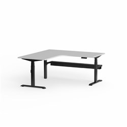 OLG Klass Electric 90Deg Workstation RHR 1800/1800W x 750D x 620-1270mmH White/Black