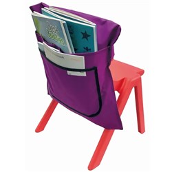 Writer Nylon Chair Bags Purple 2 Pockets 455mm Wide