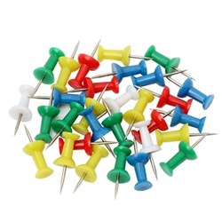 MARBIG PUSH PINS ASSORTED PKT30