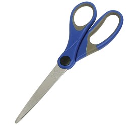 Marbig Comfort Grip Scissors 182mm Blue And Grey Handle