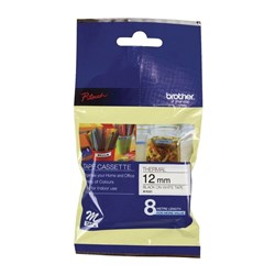 MK231 TAPE 12MM BROTHER BLK/WHITE
