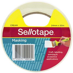 Sellotape Masking Tape 24mmx50m Beige