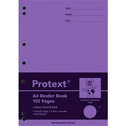 Protext Binder Book A4 8mm Ruled Polycover 192 Page - Cow