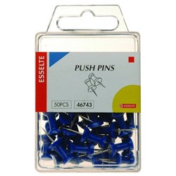 ESSELTE PINS PUSH 4 X 17MM BLUE