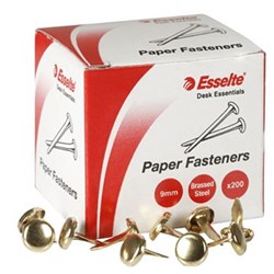 PREMIER PAPER FASTENER 9mm Brassed Steel B200