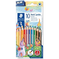 Staedtler Noris Triangular Coloured Pencils Jumbo Assorted Pack of 10