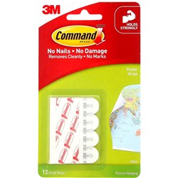 COMMAND ADHESIVE POSTER STRIPS & HOOKS POSTER STRIPS - 17024 PK12