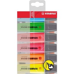 Stabilo Boss Original 70/6-6 Highlighters Chisel 2-5mm Assorted Colours Wallet Of 6