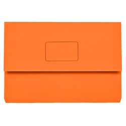 Marbig Slimpick Manilla Document Wallet Foolscap 30mm Gusset Orange