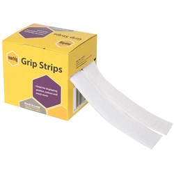 Marbig Grip Strip Fastener Hook Only 25mm x 3.6m With Dispenser White