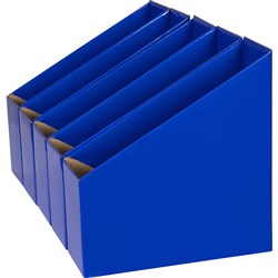 Marbig Book Boxes Small 90W x 250D x 270mmH Blue Pack Of 5