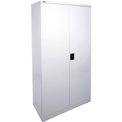 Rapidline Go Swing Door Steel Cupboard 910W x 450D x 1830mmH Silver Grey