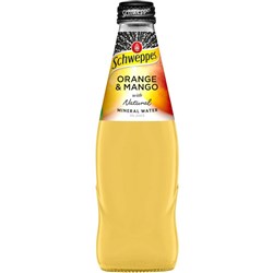 Schweppes Orange/Mango Natural Mineral Water 300ml Glass Bottle Pack Of 24