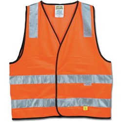 Maxisafe Hi-Vis Day Night Safety Vest Orange Medium