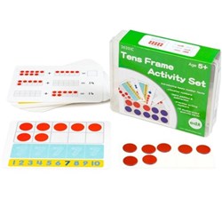 Edx Education Tens Frames Set 8 Ten Frames 80 Counters & 16 Cards