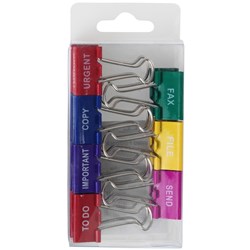 CELCO FOLD-BACK CLIPS Printed 25mm Pack of 14