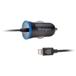 KENSINGTON POWERBOLT HARDWIRED Car Adaptor 2.4A Lightning Suit Apple with Lightning