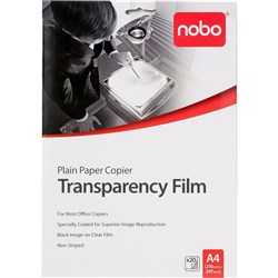 NOBO COPIER OHP FILM Paper Copier Pack of 20