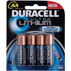 DURACELL LITHIUM BATTERY AA 4/Card