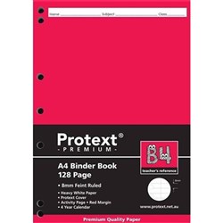 Protext Premium Binder Book A4 8mm Ruled Polycover 128 Page B4