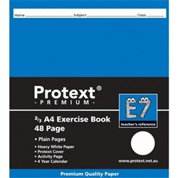 Protext Premium 2/3 A4 Exercise Book E7 48 Page Plain