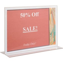 JASTEK DOUBLE SIDED A4 LANDSCAPE SIGN MENU & DOCUMENT HOLDER