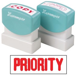 XSTAMPER - 1 COLOUR - TITLES P-Q 1033 PRIORITY RED