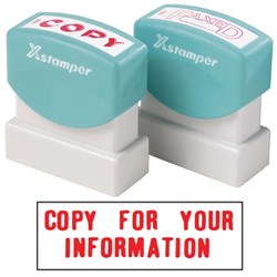 XSTAMPER - 1 COLOUR - TITLES A-C 1069 COPY FOR YOUR INFORMATION RED