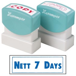 XSTAMPER - 1 COLOUR - TITLES G-O 1098 NETT 7 DAYS BLUE each