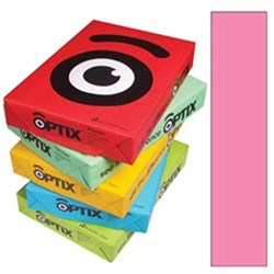 OPTIX COLOURED COPY PAPER A4 80GSM ZING PINK REAM