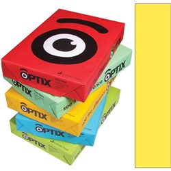 OPTIX COLOURED COPY PAPER A4 80GSM SUNI YELLOW d/o REAM